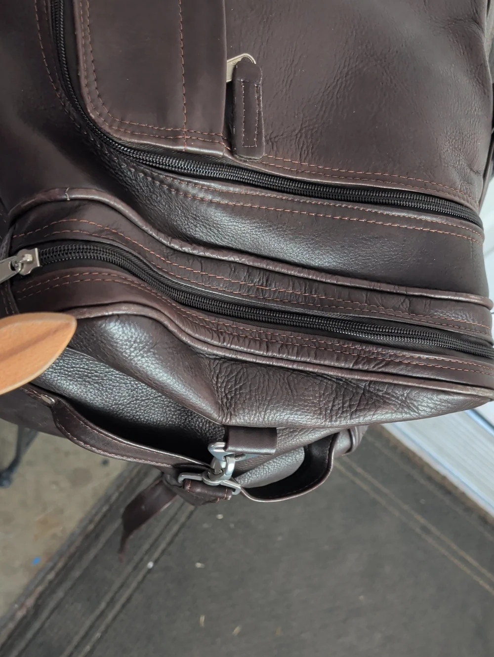 Latico NJ U.S.A. Men's Duffle Bag Brown Leather